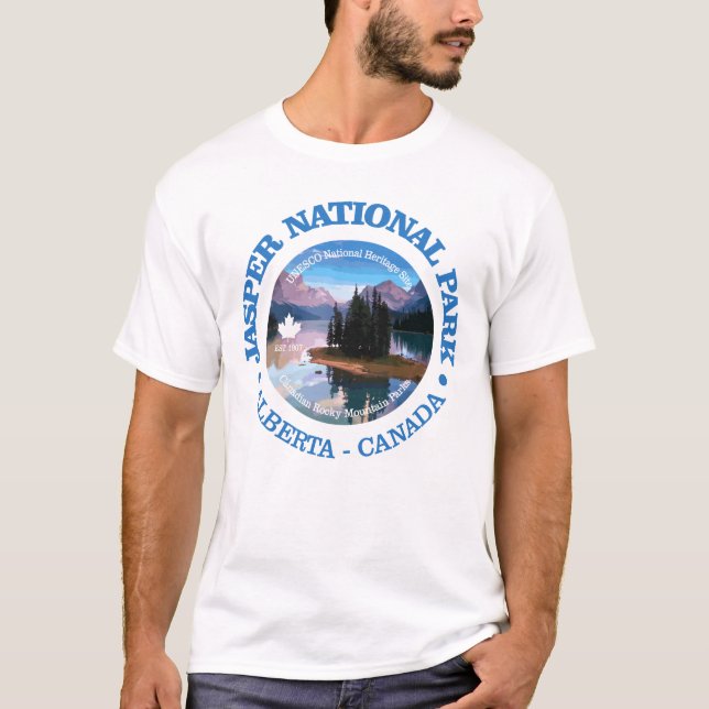 Camiseta Parque nacional Jasper (Lago Maligno) (Anverso)