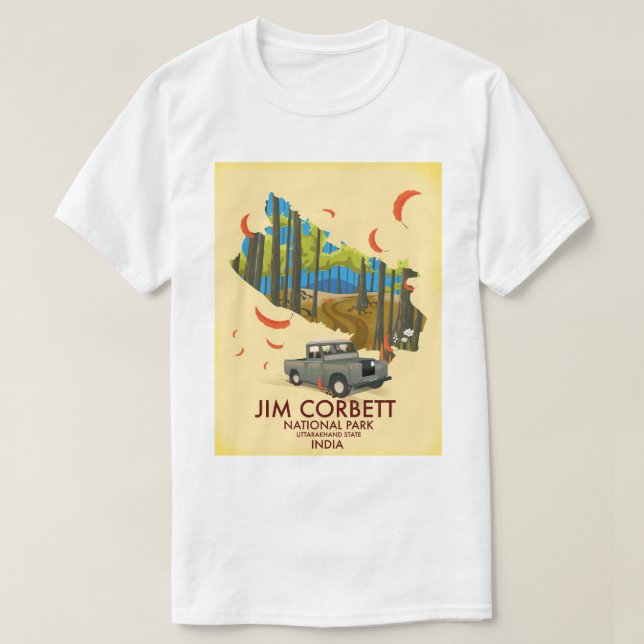 Camiseta Parque nacional Jim Corbett, estado de Uttarakhand (Diseño del anverso)