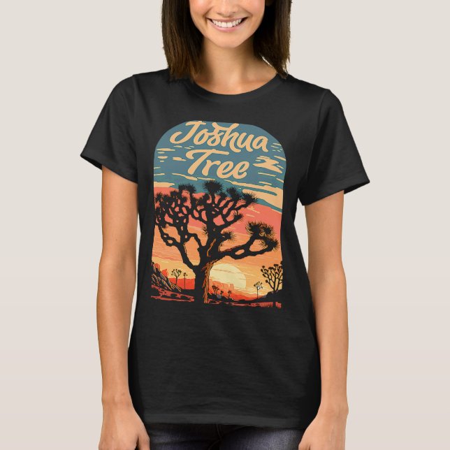Camiseta Parque nacional Joshua Tree Sunset Retro Classic 8 (Anverso)