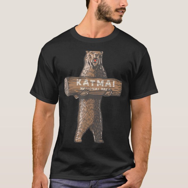 Camiseta Parque nacional Katmai Alaska: vacaciones familiar (Anverso)