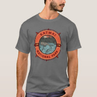 Parque nacional Katmai Brújula Retro de oso Grizzl