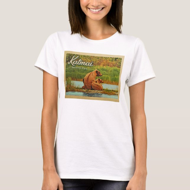 Camiseta Parque nacional Katmai con vintage (Anverso)