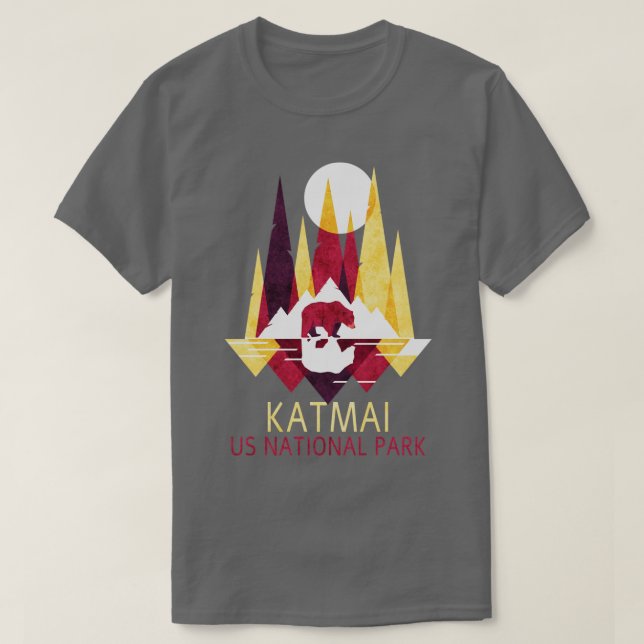 Camiseta Parque nacional Katmai US Camping Alaska Backpacki (Diseño del anverso)