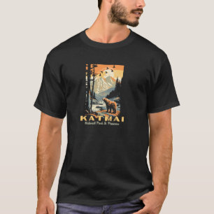 Camiseta Parque nacional Katmai Vintage WPA estilo Poster A