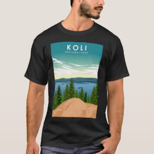 Camiseta Parque nacional Koli Finlandia Vintage Minimal Ret