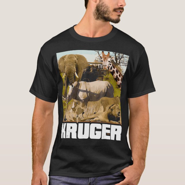Camiseta Parque nacional Kruger - Exótico Tee Safari de Vid (Anverso)