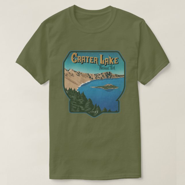 Camiseta Parque nacional Lago Crater (Diseño del anverso)