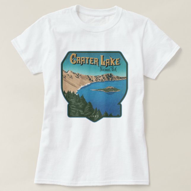 Camiseta Parque nacional Lago Crater (Diseño del anverso)