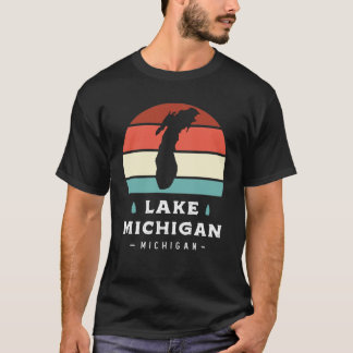 Camiseta Parque Nacional Lago Michigan Camping Retro