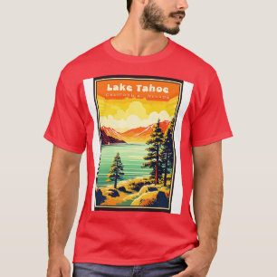 Camiseta Parque nacional Lago Tahoe Poster de Viajes de Vin