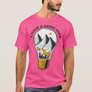 Camiseta Parque nacional Lightbulb Camping Montañas de Send