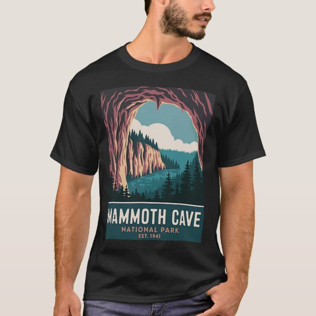 Camiseta Parque Nacional Mammoth Cave Camping Vintage Sende (Anverso)