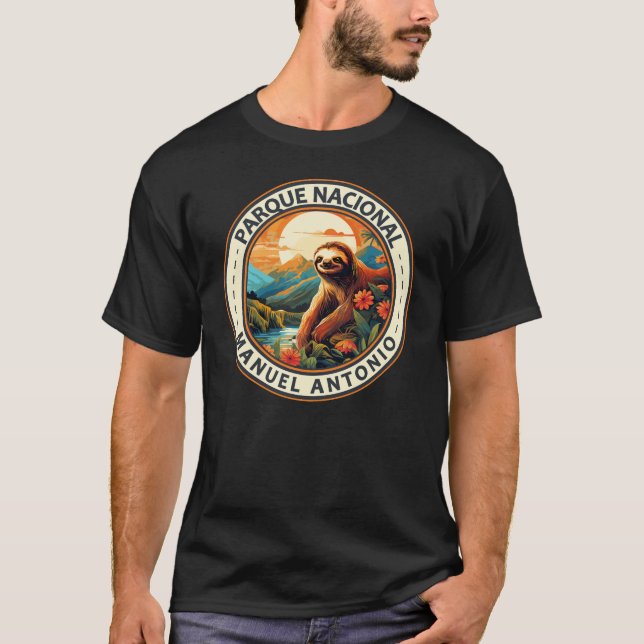 Camiseta Parque Nacional Manuel Antonio Sloth Travel Art (Anverso)
