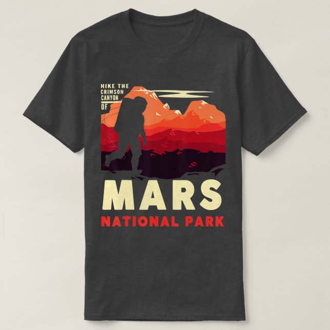 Camiseta Parque nacional Marte Vintage Mars Explorer (Diseño del anverso)