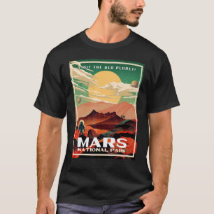 Camiseta Parque nacional Marte Vintage Retro Park Estilo Po