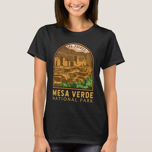 Camiseta Parque nacional Mesa Verde Acantilado Palacio Vint (Anverso)