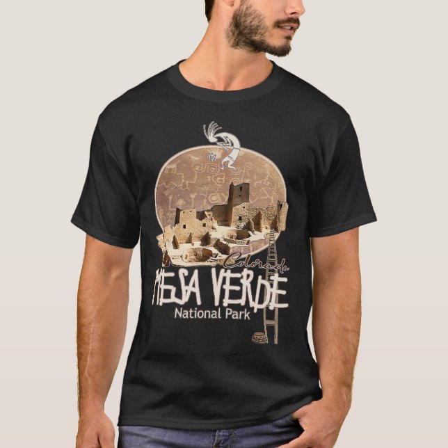 Camiseta Parque nacional Mesa Verde Colorado Souvenir Anasa (Anverso)