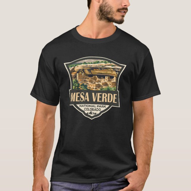 Camiseta Parque nacional Mesa Verde Ilustracion arte de via (Anverso)