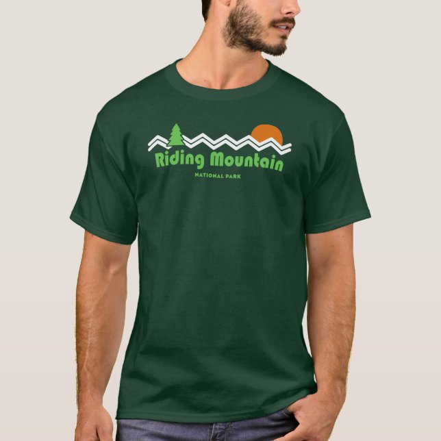 Camiseta Parque nacional Montaña Retro (Anverso)