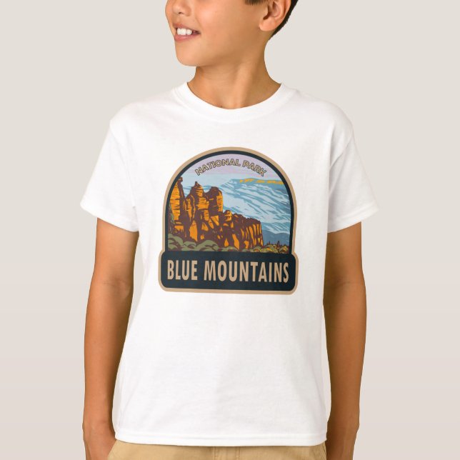Camiseta Parque nacional Montañas Azules Australia Vintage  (Anverso)