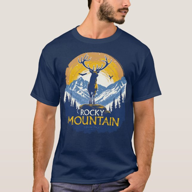 Camiseta Parque Nacional Montañas Rocosas (Anverso)