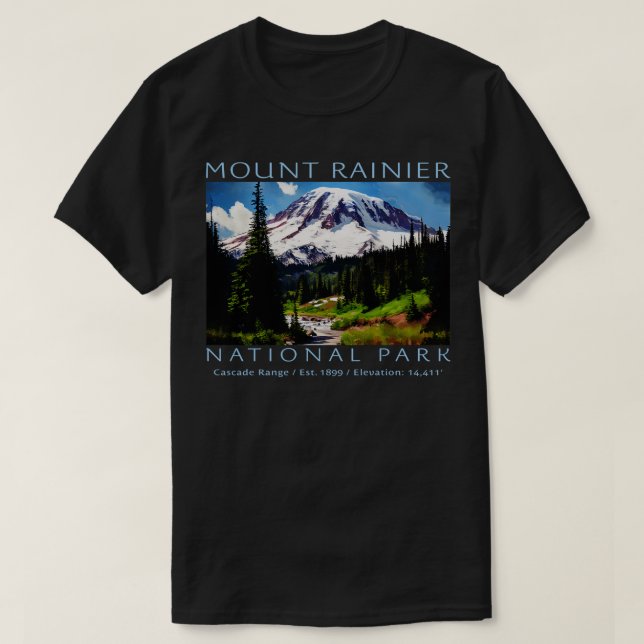 Camiseta Parque nacional Monte Rainier (Diseño del anverso)