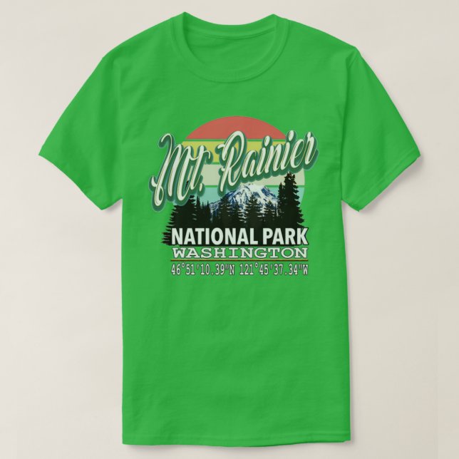 Camiseta Parque nacional Monte Rainier 15 (Diseño del anverso)