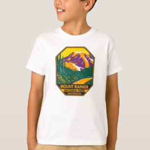 Camiseta Parque nacional Monte Rainier Retro de Washington