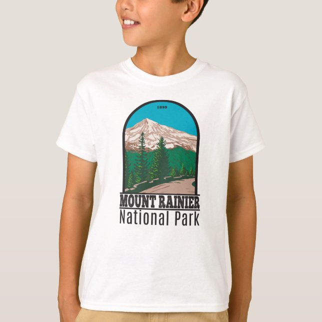 Camiseta Parque nacional Mount Rainier Washington Vintage T (Anverso)