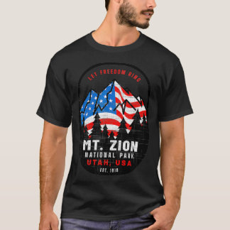 Camiseta Parque nacional Mt Zion Patriótico 4 de Julio Vaca