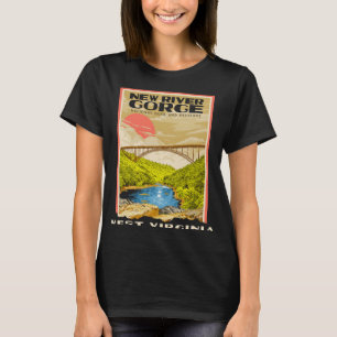 Camiseta Parque Nacional New River Gorge West Virginia Raft