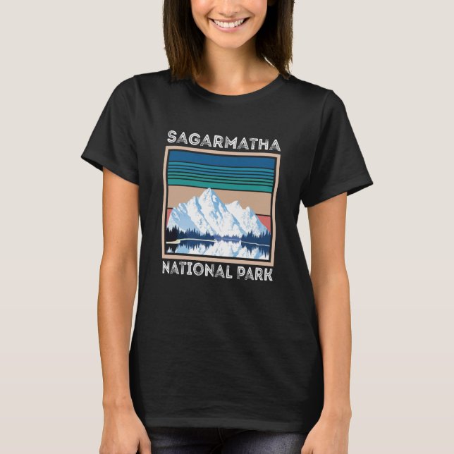 Camiseta Parque nacional Nieve Sagarmatha Everest Tibet Nep (Anverso)