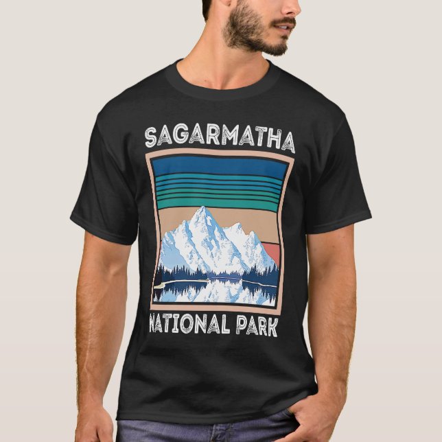 Camiseta Parque nacional Nieve Sagarmatha Everest Tibet Nep (Anverso)