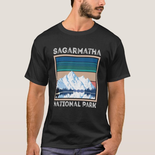 Camiseta Parque nacional Nieve Sagarmatha Everest Tibet Nep (Anverso)