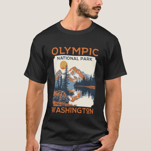 Camiseta Parque Nacional Olímpico - Aventura de Washington (Anverso)