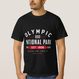 Camiseta Parque Nacional Olímpico Est 1938 Aventura Vintage