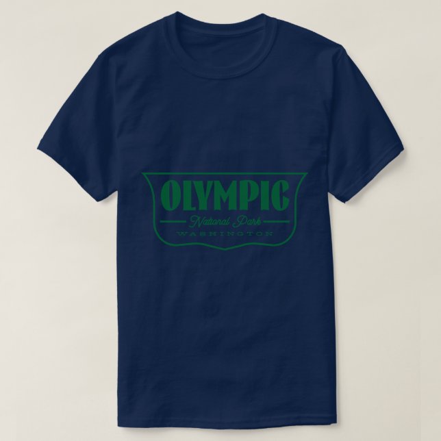 Camiseta Parque nacional olímpico Green (Diseño del anverso)