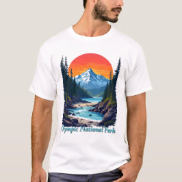 Camiseta Parque Nacional Olímpico - Paisaje Sunset