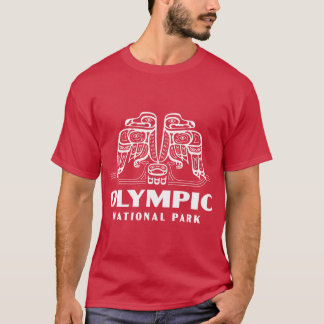Camiseta Parque nacional olímpico Retro Bird Wordmark White