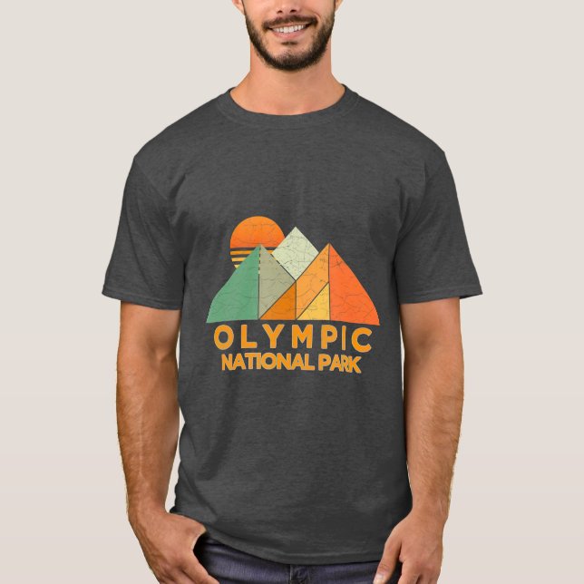 Camiseta Parque nacional Olímpico Retro Vintage (Anverso)
