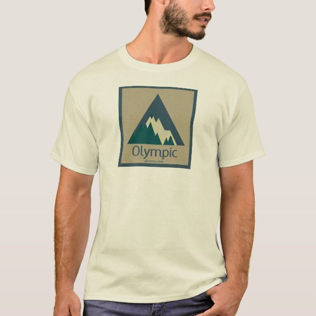 Camiseta Parque Nacional Olímpico Rústico (Anverso)