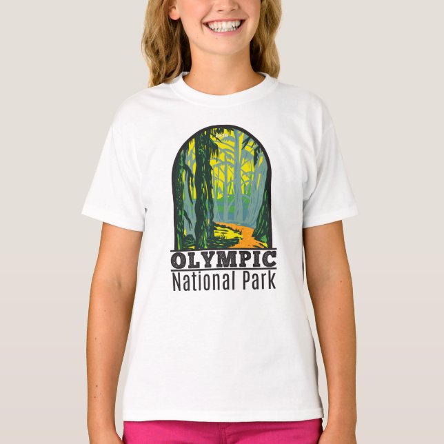 Camiseta Parque nacional olímpico Washington Hoh Rainforest (Anverso)