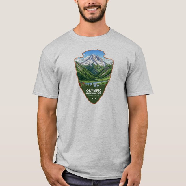 Camiseta Parque Nacional Olympic Washington Arrowhead (Anverso)