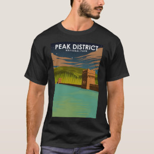 Camiseta Parque nacional Peak District Vintage Minimal Retr