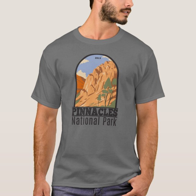 Camiseta Parque nacional Pinnacles California Vintage (Anverso)