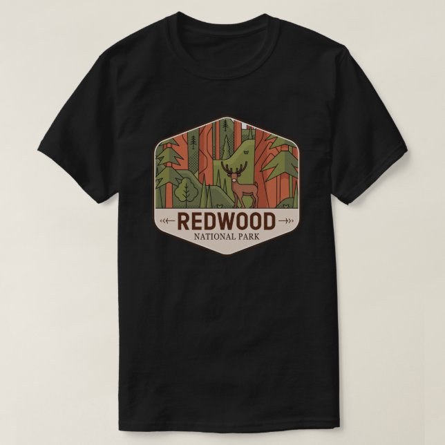 Camiseta Parque nacional Redwood (Diseño del anverso)