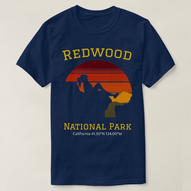 Camiseta Parque nacional Redwood Vintage (Diseño del anverso)