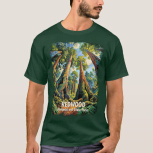 Camiseta Parque Nacional Redwoods California Van Gogh Perso