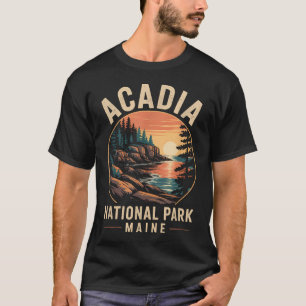Camiseta Parque Nacional Retro Acadia Maine Est 1916