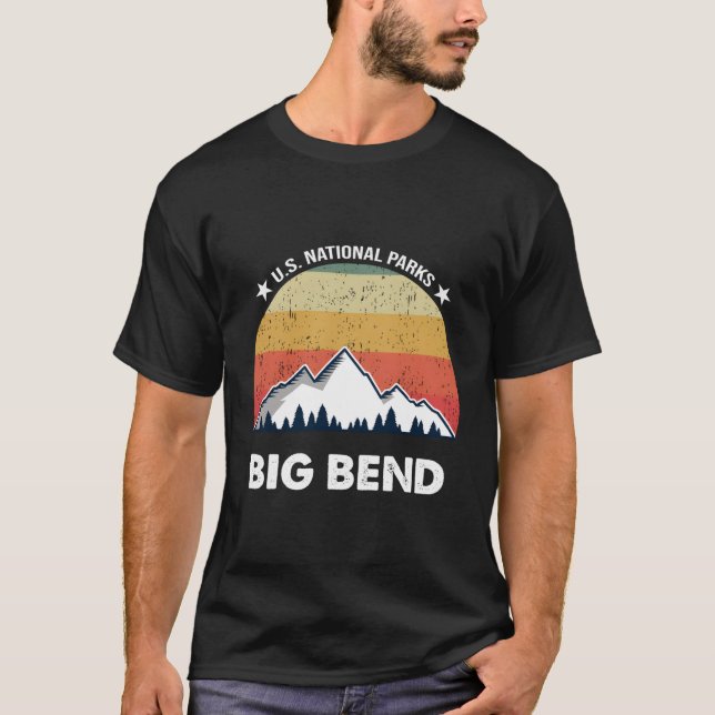 Camiseta Parque nacional Retro Big Bend (Anverso)